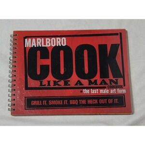 Marlboro "Cook Like a Man* BBQ Spiral Cookbook *Pre Owned